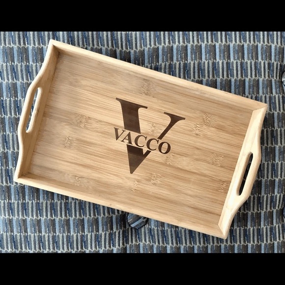 “A” Monogrammed Serving Tray - Picture 3 of 3